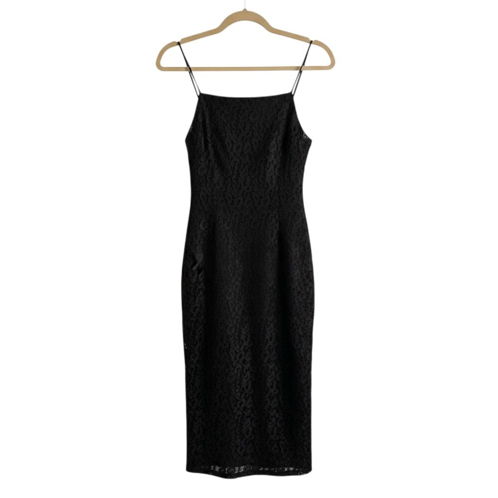 NWT Theory Leopard Lace Luxury Slip Dress - Black - Size 2 - MSRP $425 - Picture 6 of 7